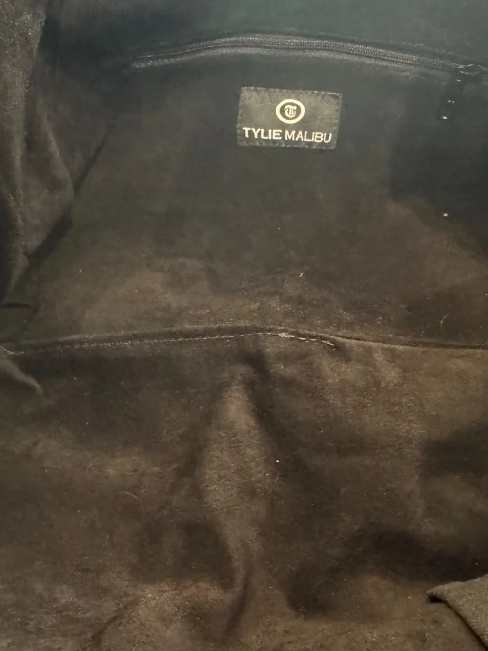 Tylie Malibu Black Pebble Leather Satchel/Tote Bag w/ Dust Bag Y2K